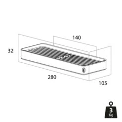 Tiger Planchet Carv 28 Cm Zwart -Badkamerartikelen Winkel 123 2191