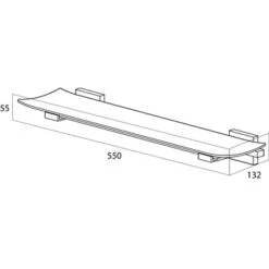 Tiger Planchet Zenna Chroom/Wengé -Badkamerartikelen Winkel 123 2217