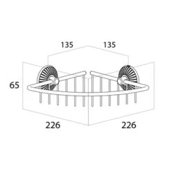 Tiger Ivy Hoekkorf Chroom/wit -Badkamerartikelen Winkel 123 2343