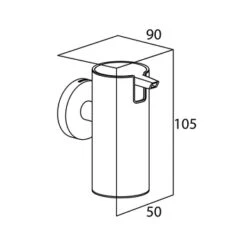 Tiger Zeepdispenser Boston Hangend Geborsteld RVS 13 Tiger Zeepdispenser Boston Hangend Geborsteld RVS -Badkamerartikelen Winkel 123 2463
