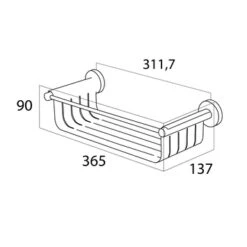 Tiger Wandkorf Boston RVS 17 Tiger Wandkorf Boston RVS -Badkamerartikelen Winkel 123 2807
