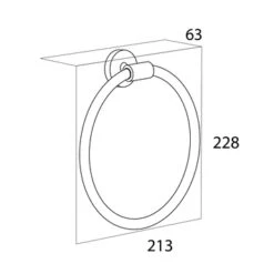 Tiger Handdoekring Boston RVS Glans -Badkamerartikelen Winkel 123 2825