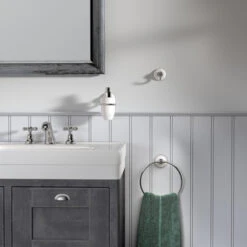 Tiger Ivy Beweegbare Handdoekring Chroom/wit -Badkamerartikelen Winkel 123 2834