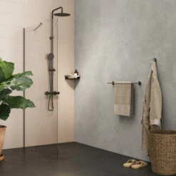 Tiger Hoekdouchemand Cooper 21 Cm RVS/zwart -Badkamerartikelen Winkel 123 2879