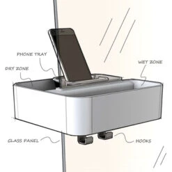 Tiger Douchemand Voor Douchewand 2-store Wit -Badkamerartikelen Winkel 123 2945