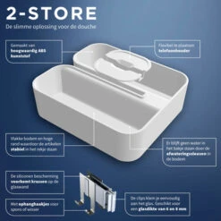 Tiger Douchemand Voor Douchewand 2-store Wit -Badkamerartikelen Winkel 123 2950
