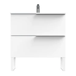 Tiger Badmeubelset Pocket 80 Cm Met 2 Lades Wit Incl. Looppoten -Badkamerartikelen Winkel 123 301