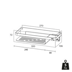 Tiger Douchemand Met Haak Caddy Chroom -Badkamerartikelen Winkel 123 3014