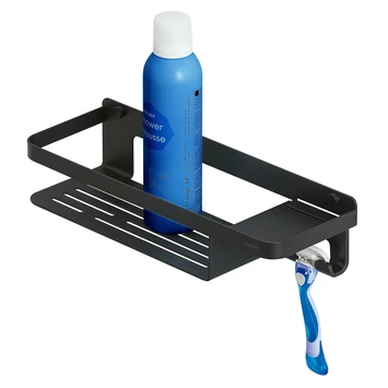 Tiger Douchemand Met Haak Caddy Zwart 3 Tiger Douchemand Met Haak Caddy Zwart