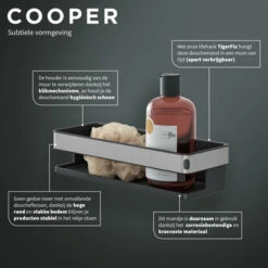 Tiger Douchemand Cooper 28 Cm RVS/zwart -Badkamerartikelen Winkel 123 3065