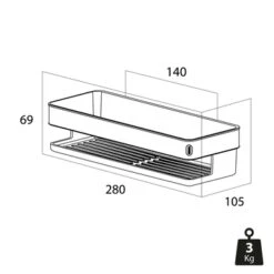 Tiger Douchemand Cooper 28 Cm RVS/zwart -Badkamerartikelen Winkel 123 3066