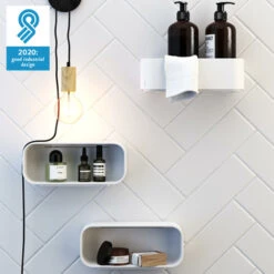 Tiger Wandrek/douchemand 2-store 25cm Wit -Badkamerartikelen Winkel 123 3087