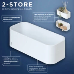 Tiger Wandrek/douchemand 2-store 25cm Wit -Badkamerartikelen Winkel 123 3090