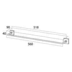 Tiger Handdoekrek Melbourne Chroom -Badkamerartikelen Winkel 123 3097