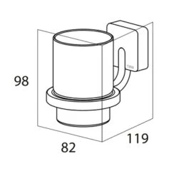 Tiger Bekerhouder Impuls Hangend Met Beker RVS 9 Tiger Bekerhouder Impuls Hangend Met Beker RVS -Badkamerartikelen Winkel 123 3107