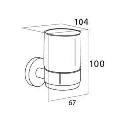 Tiger Bekerhouder Boston Met Beker Chroom -Badkamerartikelen Winkel 123 3140