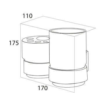 Tiger Dubbele Bekerhouder Ontario Met Bekers Chroom 4 Tiger Dubbele Bekerhouder Ontario Met Bekers Chroom - Afbeelding 2