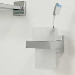 Tiger Bekerhouder Items Hangend Met Beker Chroom -Badkamerartikelen Winkel 123 3190