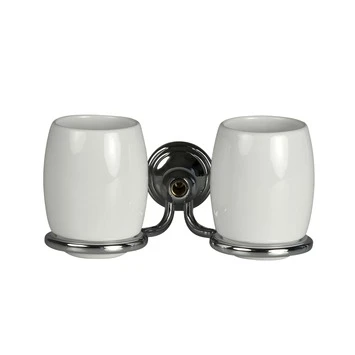 Haceka Dubbele Bekerhouder Allure Met Bekers Chroom 3 Haceka Dubbele Bekerhouder Allure Met Bekers Chroom