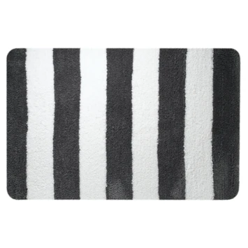 Sealskin Badmat Linje Grijs Met Wit 90x60 Cm 3 Sealskin Badmat Linje Grijs Met Wit 90x60 Cm