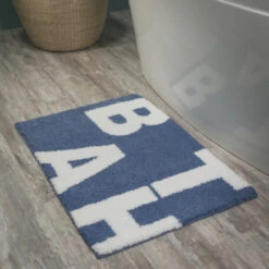 Sealskin Badmat Littera Blauw 90x60 Cm -Badkamerartikelen Winkel 123 3491