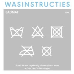 Sealskin Badmat Woodblock Teak 90x52 Cm -Badkamerartikelen Winkel 123 3505