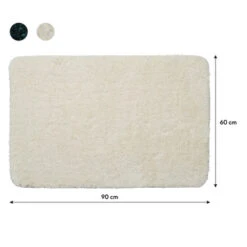 Sealskin Badmat Angora 60x90cm Off-white -Badkamerartikelen Winkel 123 3597