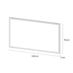 Tiger S-Line Frame Spiegel 120x70 Cm Mat Wit -Badkamerartikelen Winkel 123 3851