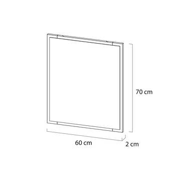 Tiger S-line Frame Spiegel 60x70 Cm Mat Wit 7 Tiger S-line Frame Spiegel 60x70 Cm Mat Wit - Afbeelding 5