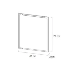 Tiger S-line Frame Spiegel 60x70 Cm Mat Zwart -Badkamerartikelen Winkel 123 3925