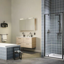 SEALSKIN Douchecabine Contour Zwart 90x200cm -Badkamerartikelen Winkel 123 3978