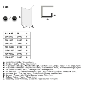 Sealskin Inloopdouche I AM A1 100x200 Cm RVS 8 Sealskin Inloopdouche I AM A1 100x200 Cm RVS - Afbeelding 6