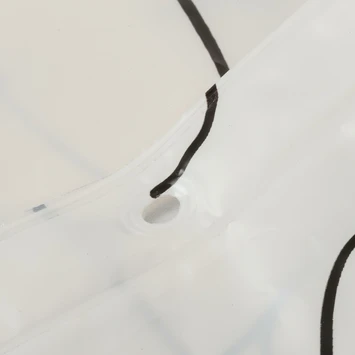 Sealskin Douchegordijn Mind 180x200cm Zwart/wit 5 Sealskin Douchegordijn Mind 180x200cm Zwart/wit - Afbeelding 3