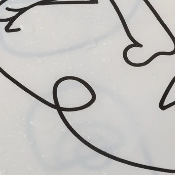 Sealskin Douchegordijn Mind 180x200cm Zwart/wit 7 Sealskin Douchegordijn Mind 180x200cm Zwart/wit - Afbeelding 5