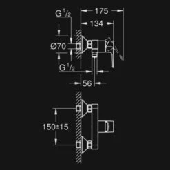 Grohe Douchemengkraan Start Edge -Badkamerartikelen Winkel 123 419
