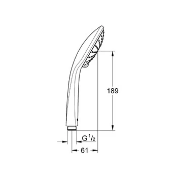 Grohe Vitalio Handdouche Joy Ø11 2 Standen Chroom 4 Grohe Vitalio Handdouche Joy Ø11 2 Standen Chroom - Afbeelding 2