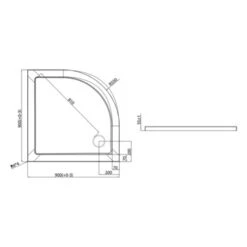 Van Marcke Helion Douchebak In Kunststofcomposiet Wit 90x90 Kwartrond -Badkamerartikelen Winkel 123 4328
