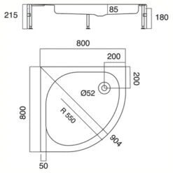 Sealskin Douchebak Optimo Kwartrond Opbouw 80x80x21.5 Cm 5 Sealskin Douchebak Optimo Kwartrond Opbouw 80x80x21.5 Cm -Badkamerartikelen Winkel 123 4336