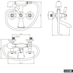 Handson Badkraan Louise Met Handdouche Chroom 15 Cm 7 Handson Badkraan Louise Met Handdouche Chroom 15 Cm -Badkamerartikelen Winkel 123 436