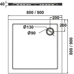 Sealskin Douchebak Fusion Vierkant Inbouw 80x80x4 Cm 5 Sealskin Douchebak Fusion Vierkant Inbouw 80x80x4 Cm -Badkamerartikelen Winkel 123 4393