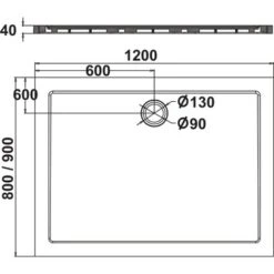 Sealskin Douchebak Fusion Rechthoek Inbouw 120x80x4 Cm Wit -Badkamerartikelen Winkel 123 4410