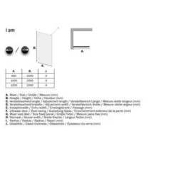 Sealskin Inloopdouche A3 I AM 200x120cm RVS 13 Sealskin Inloopdouche A3 I AM 200x120cm RVS -Badkamerartikelen Winkel 123 4456