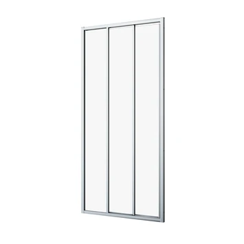 Sealskin Hooked Driedelige Schuifdeur 90x200 Cm, 6 Mm Helder Veiligheidsglas Met Antikalklaag Zilver Hoogglans 4 Sealskin Hooked Driedelige Schuifdeur 90x200 Cm, 6 Mm Helder Veiligheidsglas Met Antikalklaag Zilver Hoogglans - Afbeelding 2