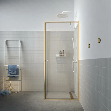 Sealskin Draaideur Met Zijwand Contour 90x90x200 Cm Goud Geborsteld 3 Sealskin Draaideur Met Zijwand Contour 90x90x200 Cm Goud Geborsteld