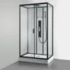 Allibert Douchecabine Uyuni Hoekmodel 80x120cm Zwart 2 Allibert Douchecabine Uyuni Hoekmodel 80x120cm Zwart -Badkamerartikelen Winkel 123 4644