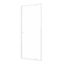 Sealskin Contour Draaideur Voor Nis 90x200 Cm, 6 Mm Helder Veiligheidsglas Met Antikalklaag Mat Wit -Badkamerartikelen Winkel 123 4743