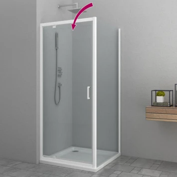 Allibert Draaideur Loft Game 90x200cm Wit Transparant 3 Allibert Draaideur Loft Game 90x200cm Wit Transparant