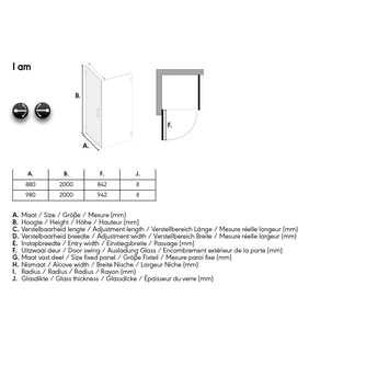 Sealskin Douchecabine Met Swingdeur I AM 100x200 Cm Chroom 5 Sealskin Douchecabine Met Swingdeur I AM 100x200 Cm Chroom - Afbeelding 3