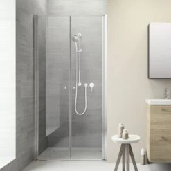 Sealskin Pendeldeur Voor Nis Code 100x197 Cm Met Gesatineerde Band -Badkamerartikelen Winkel 123 4908