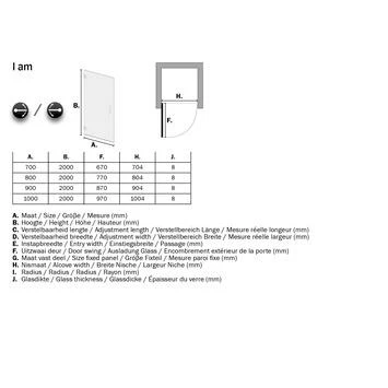 Sealskin Swingdeur Voor Nis I AM 200x90 Cm Chroom 8 Sealskin Swingdeur Voor Nis I AM 200x90 Cm Chroom - Afbeelding 6